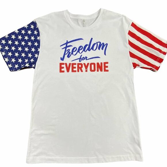 Code Five Adult Freedom for Everyone Stars and Stripes Tee Large Red White Blue - Picture 2 of 12
